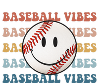 Retro Groovy Happy Face Baseball Vibes Baseball Face Sweatshirt