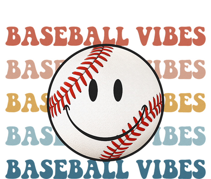 Retro Groovy Happy Face Baseball Vibes Baseball Face Sweatshirt