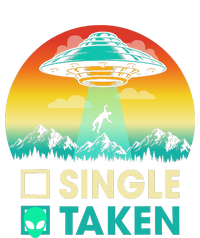 Single Or Taken Funny Alien UFO Valentine's Day Women's V-Neck T-Shirt