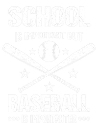 School Is Important But Baseball Is Importanter Baseballer High Crown Mesh Back Trucker Hat