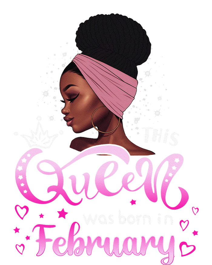 This Queen Was Born In February Black Queen Birthday T-Shirt