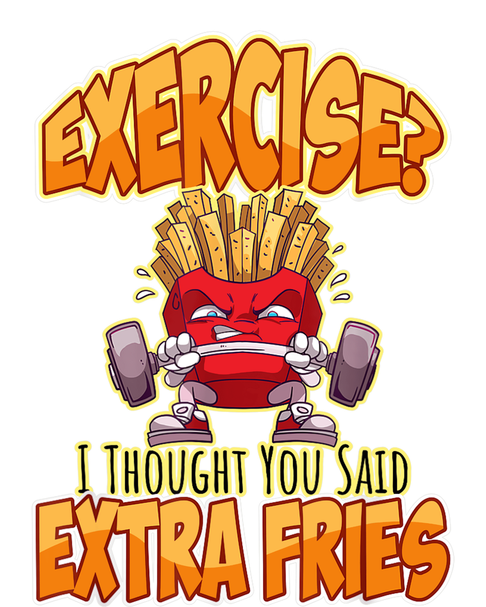 Exercise I Thought You Said Extra Fries Workout Gym Funny Mousepad