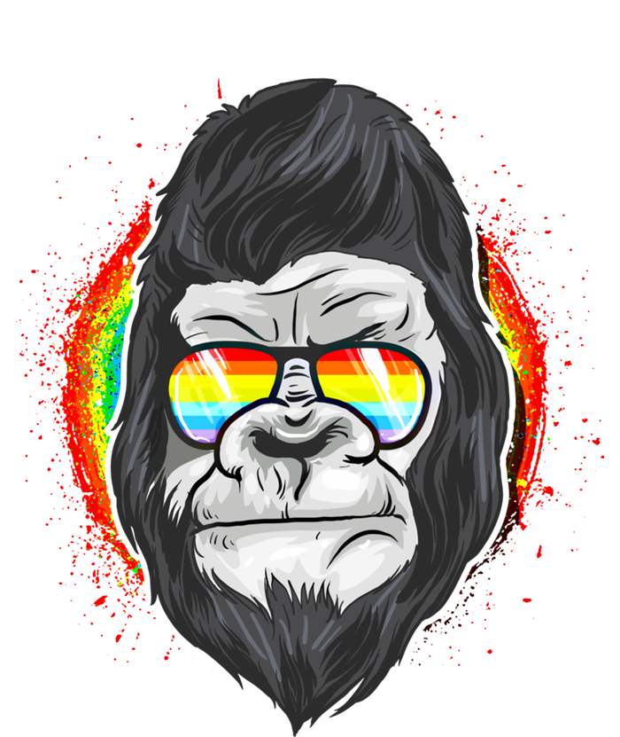 Rainbow Flag Monkey Lgbt Pride Gay Gorilla Gift Sustainable Beanie