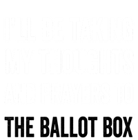 Ill Be Taking My Thoughts And Prayers To The Ballot Box Ladies PosiCharge Competitor Racerback Tank