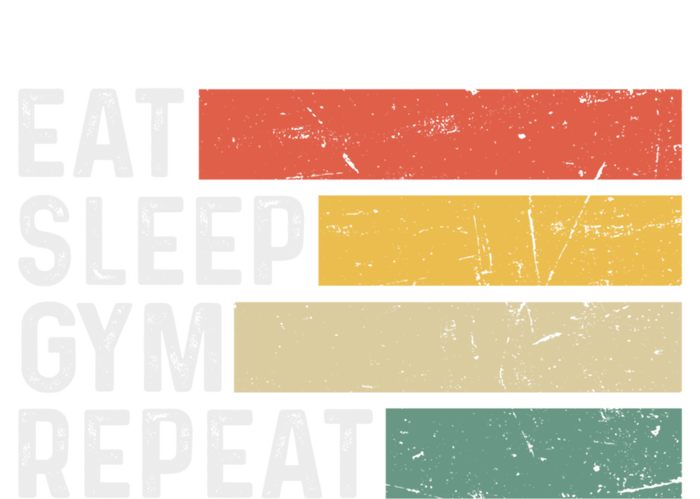 Bodybuilder Workout Funny Vintage Eat Sleep Gym Repeat Gift T-Shirt