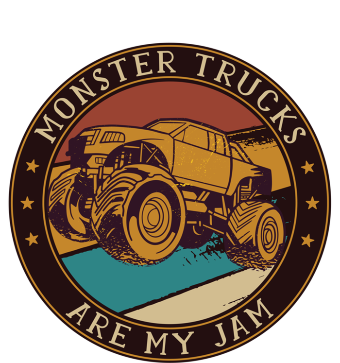 Cool Vintage Monster Trucks Are My Jam Retro Funny Gift Infant Baby Jersey Bodysuit