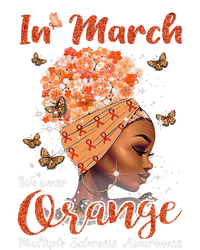 In March We Wear Orange Multiple Sclerosis Afro Black Wo Toddler Sweatshirt