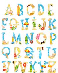 Alphabet ABC Kindergarten Teacher Summer Beach End Of School Tie-Dye T-Shirt