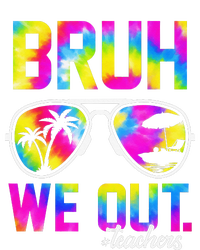 Bruh We Out Teachers Summer Tie Dye Last Day of School Pom Pom 12in Knit Beanie