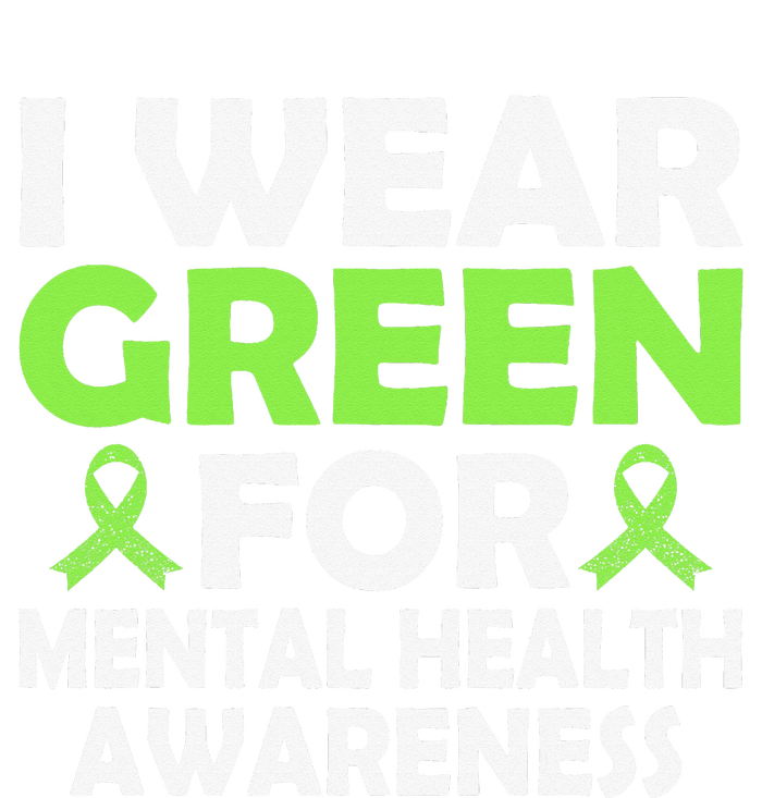 In May We Wear Green Mental Health Awareness Month High Crown Mesh Back Trucker Hat