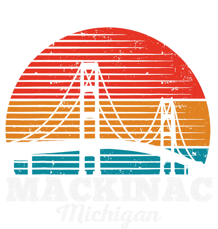 Mackinac Bridge Souvenir Mackinaw Island Retro Michigan Valucap Bio-Washed Visor