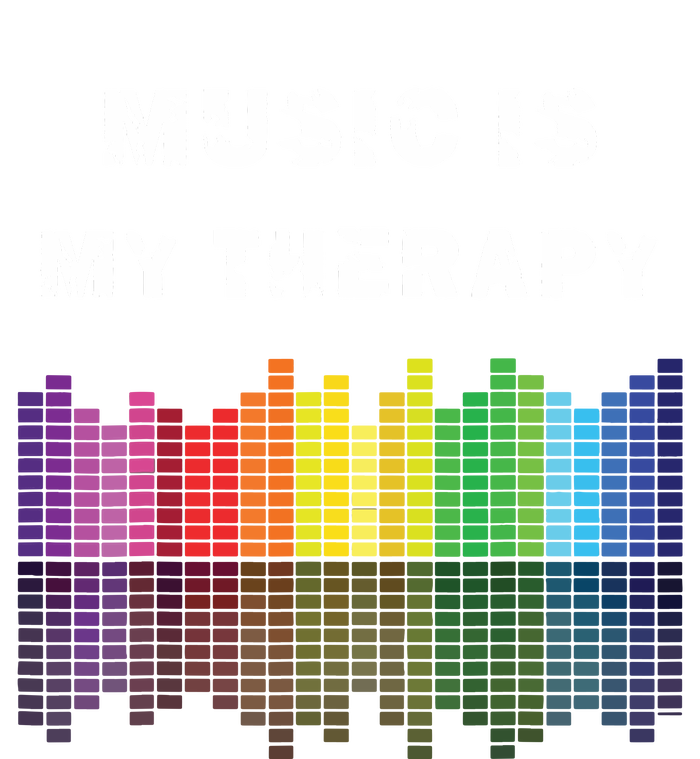 Music Is My Therapy Equalizer DJ Musical Quotes Gift Performance Long Sleeve Polo