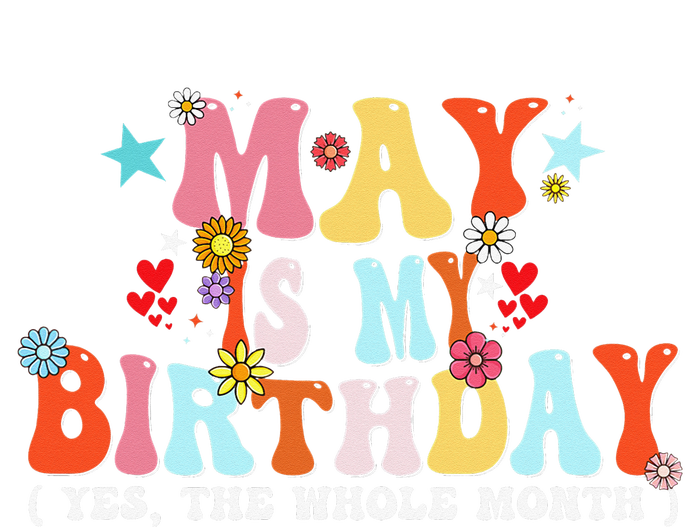 Groovy May Is My Birthday Yes The Whole Month Birthday Valucap Bio-Washed Visor