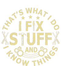 That's What I Do I Fix Stuff And I Know Things Mechanic 7-Panel Snapback Hat