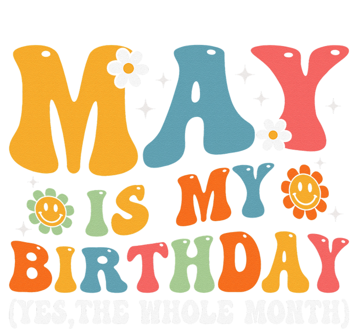 May Is My Birthday Yes The Whole Month May Birthday Groovy Pom Pom 12in Knit Beanie