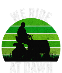 We Ride At Dawn Lawnmower Lawn Mowing Funny Dad Vintage Sustainable Bucket Hat