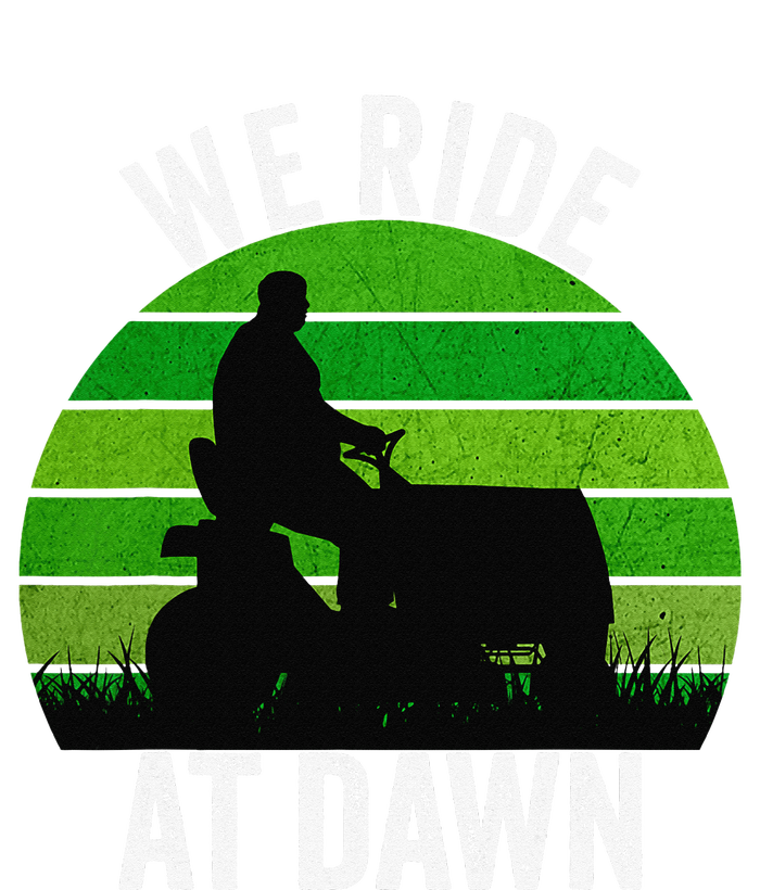 We Ride At Dawn Lawnmower Lawn Mowing Funny Dad Vintage Sustainable Bucket Hat