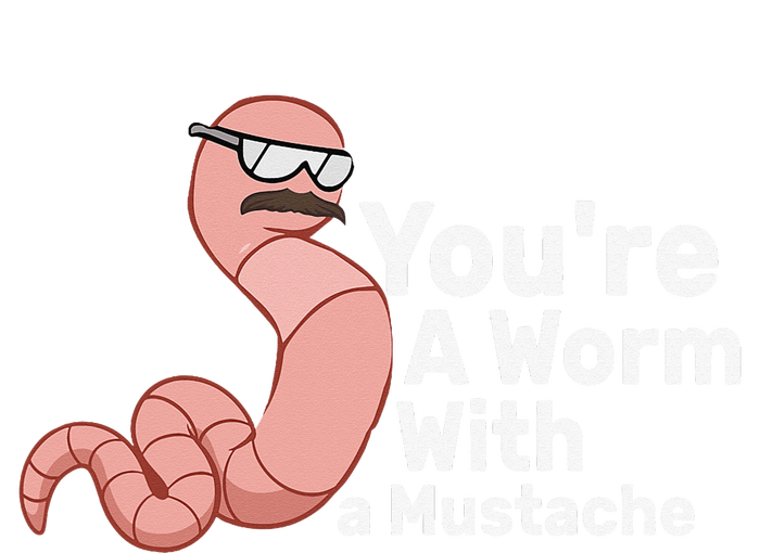 You're a Worm With a Mustache PosiCharge RacerMesh Polo