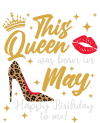 This Queen Was Born In May Happy Birthday To Me Women's Tri-Blend 3/4-Sleeve Raglan Shirt