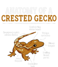 Anatomy Of A Crested Gecko Eyelash Lizard Herpetologist V-Neck T-Shirt