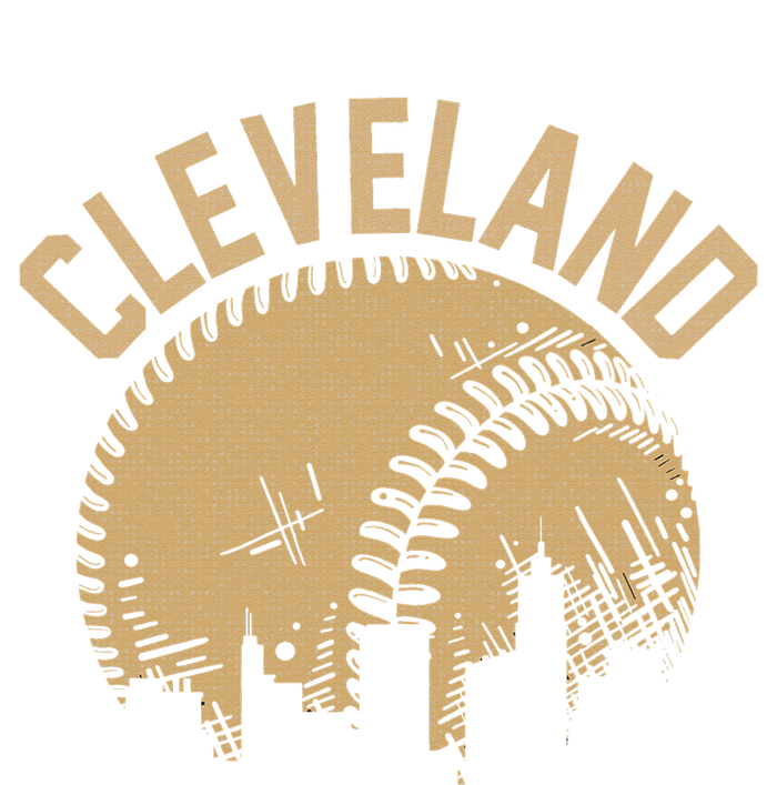 Cleveland Baseball Skyline Ohio Player Coach Fan Womens CVC Long Sleeve Shirt