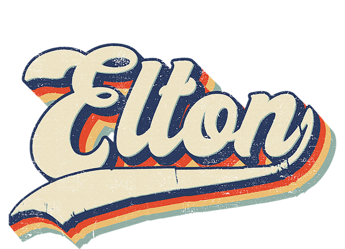 Elton Name Personalized Vintage Retro Gift Full-Length Apron With Pockets