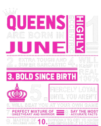 Queens Are Born In June Birthday High Crown Mesh Back Trucker Hat