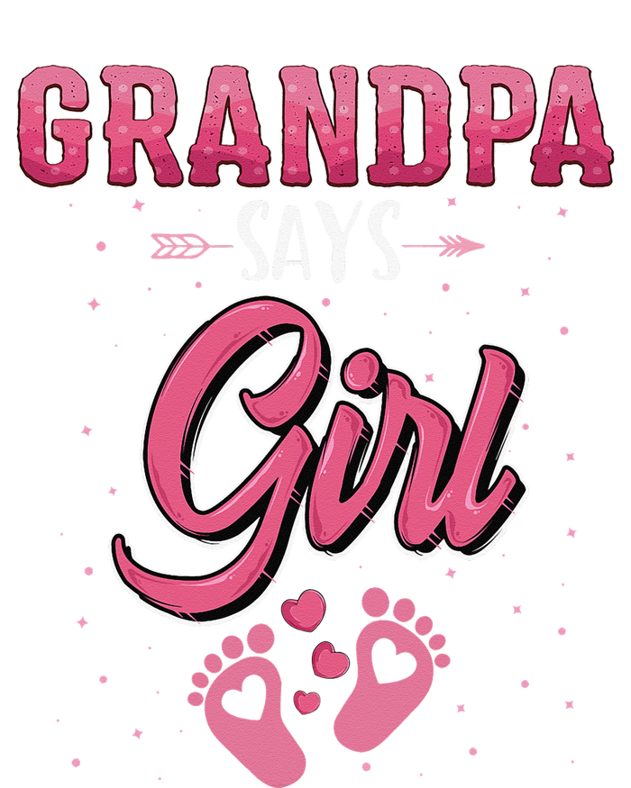 Gender reveal Grandpa says baby matching family set Women's Long Sleeve Flannel Pajama Set 