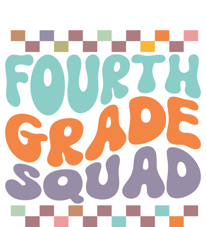 Fourth Grade Squad Retro Groovy Happy First Day Of School Gift T-Shirt