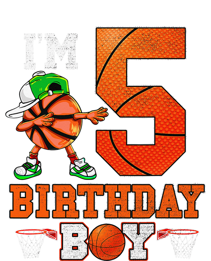 I'm 5 Birthday for 5 years old Basket Ball style Ladies PosiCharge Competitor Racerback Tank