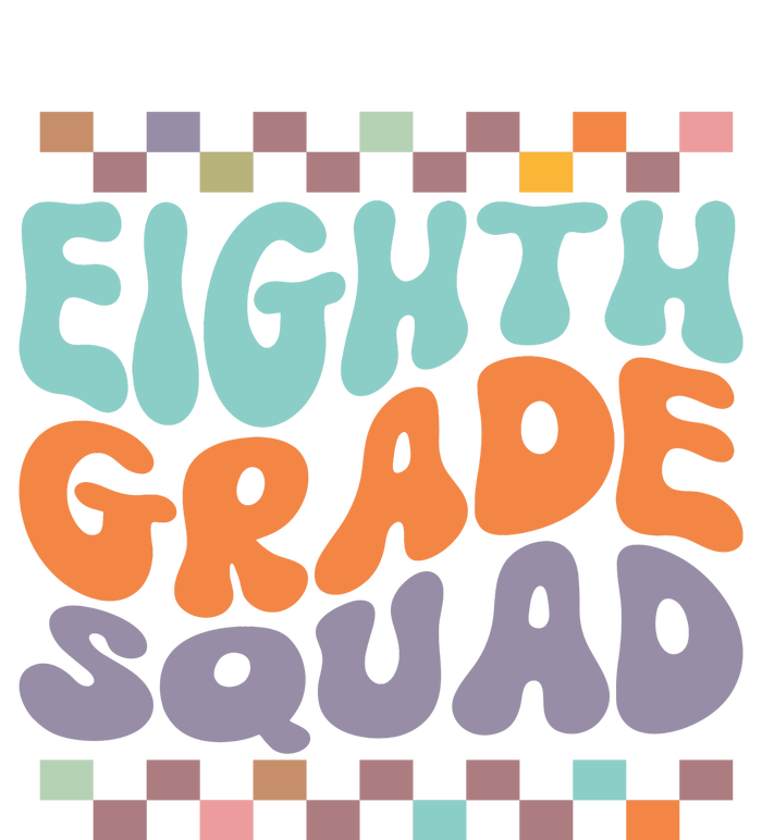 Eighth Grade Squad Retro Groovy Happy First Day Of School Gift 25L Jumbo Tote