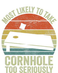 Most Likely To Take Cornhole Too Seriously Cornhole Women's Crop Top Tee