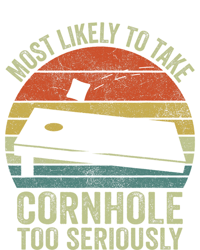 Most Likely To Take Cornhole Too Seriously Cornhole Women's Crop Top Tee