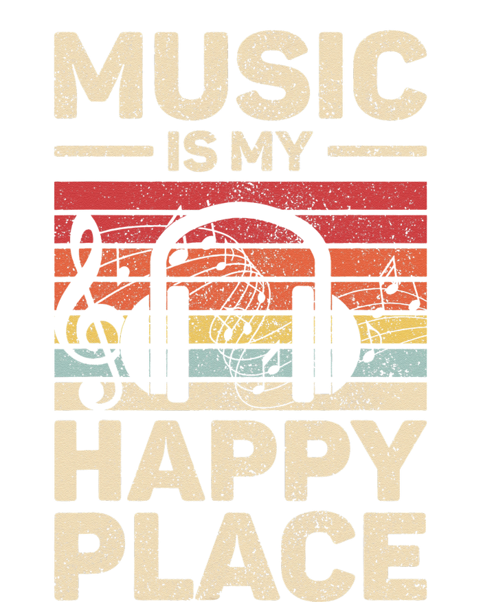 Music Is My Happy Place Musician Outfit EDM Music Lovers DJ Women's Strappy Tank