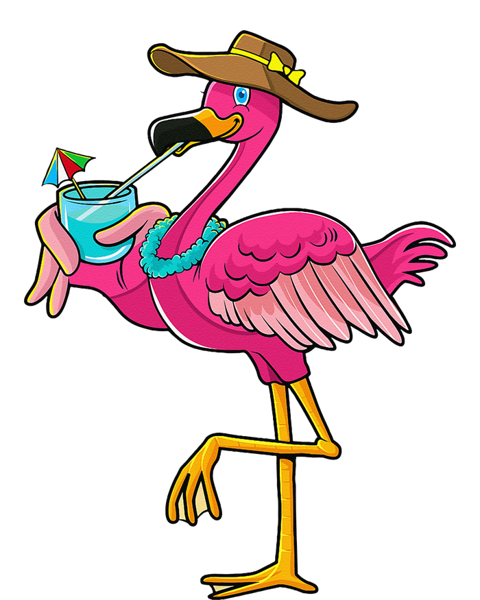 Pink Flamingo Hawaiian Summer Tropical Luau Wo T-Shirt