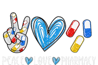 Peace Love Pharmacy Funny Pharmacy Tech Pharmacist Button