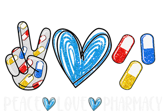 Peace Love Pharmacy Funny Pharmacy Tech Pharmacist Button