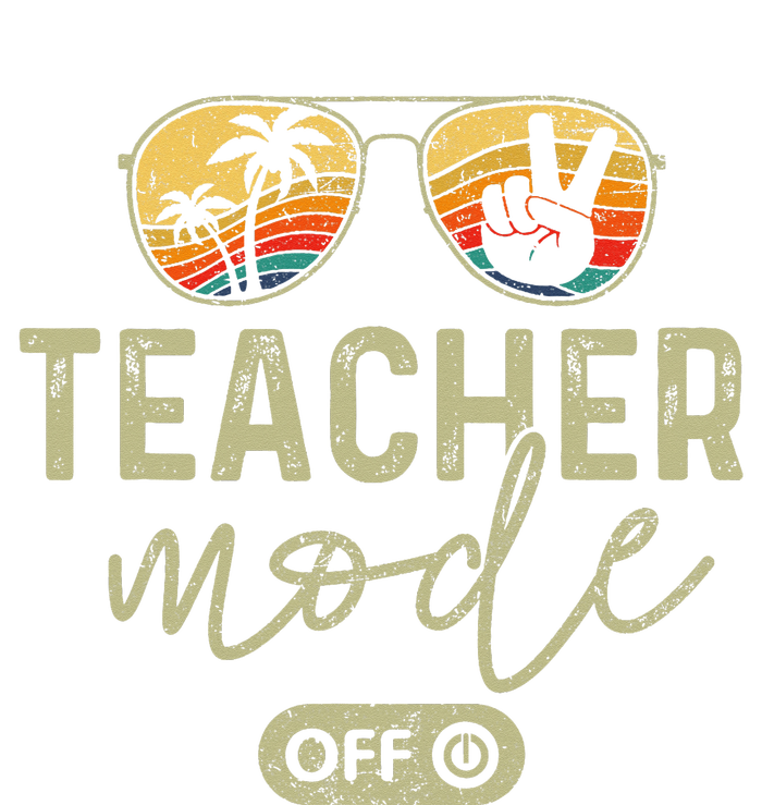 Teacher Mode Off Sunglasses Retro Sunset Summer Vacation T-Shirt