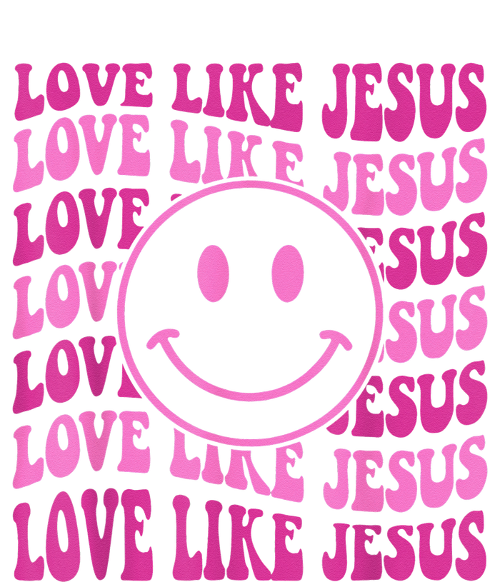 Retro Love Like Jesus Happy Face Aesthetic T-Shirt