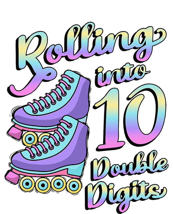 Rolling Into 10 Double Digits Roller Skates 10th Birthday USA-Made Doggie Bandana