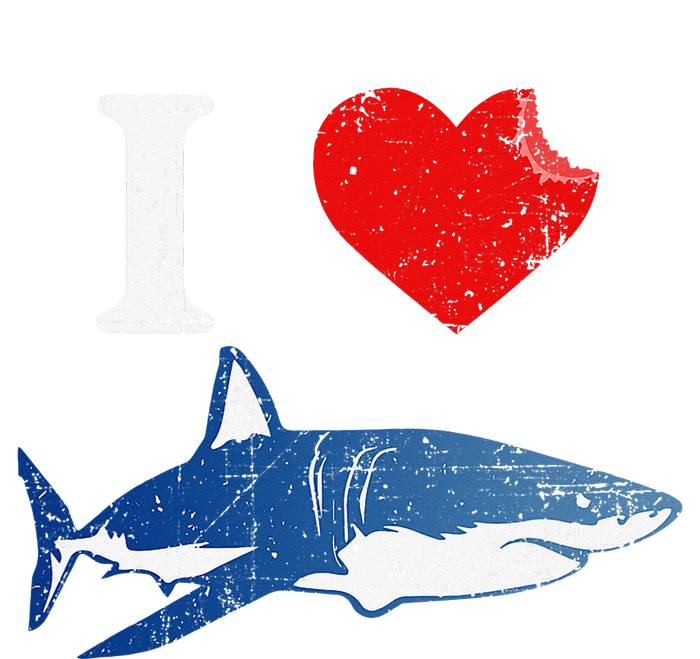 Shark I Love Shark Lover Gift Shark Flat Bill Trucker Hat