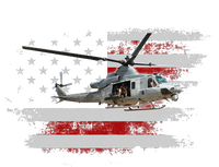 UH1 Huey Helicopter USA American Flag Helicopter Pilot Gifts PosiCharge Competitor Tank