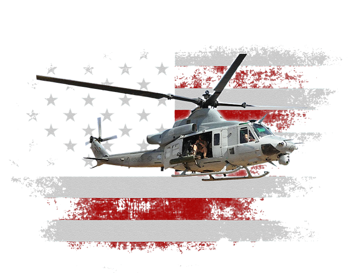 UH1 Huey Helicopter USA American Flag Helicopter Pilot Gifts PosiCharge Competitor Tank