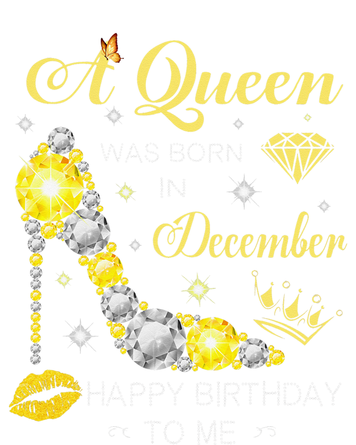 A Queen Was Born In December-Glitter Diamond--Shoes-Birthday Tie-Dye T-Shirt