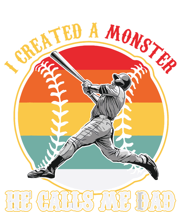 I Created A Monster He Call Me Dad Baseball Fathers Day Sweatshirt Cinch Pack Bag