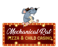 Mechanical Rat Pizza & Child Casino Magnet