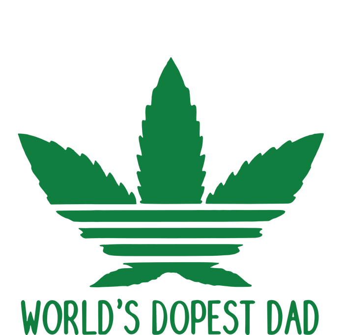 Weed World's Dope Dad Funny Weed Cannabis Leaf Father's Day Gift T-Shirt