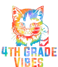 Fourth 4th Grade Vibes Back To School Cat Kitty Girl Tie Dye Gift 7-Panel Snapback Hat