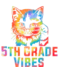 Fifth 5th Grade Vibes Back To School Cat Kitty Girl Tie Dye Gift Cooling Performance Long Sleeve Crew