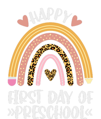 Happy First Day Of Preschool Back To School Leopard Rainbow T-Shirt